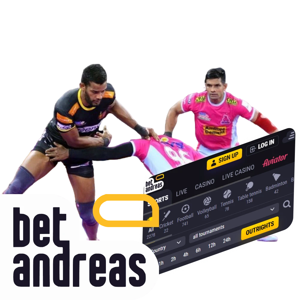 Place your kabaddi bets at BetAndreas.