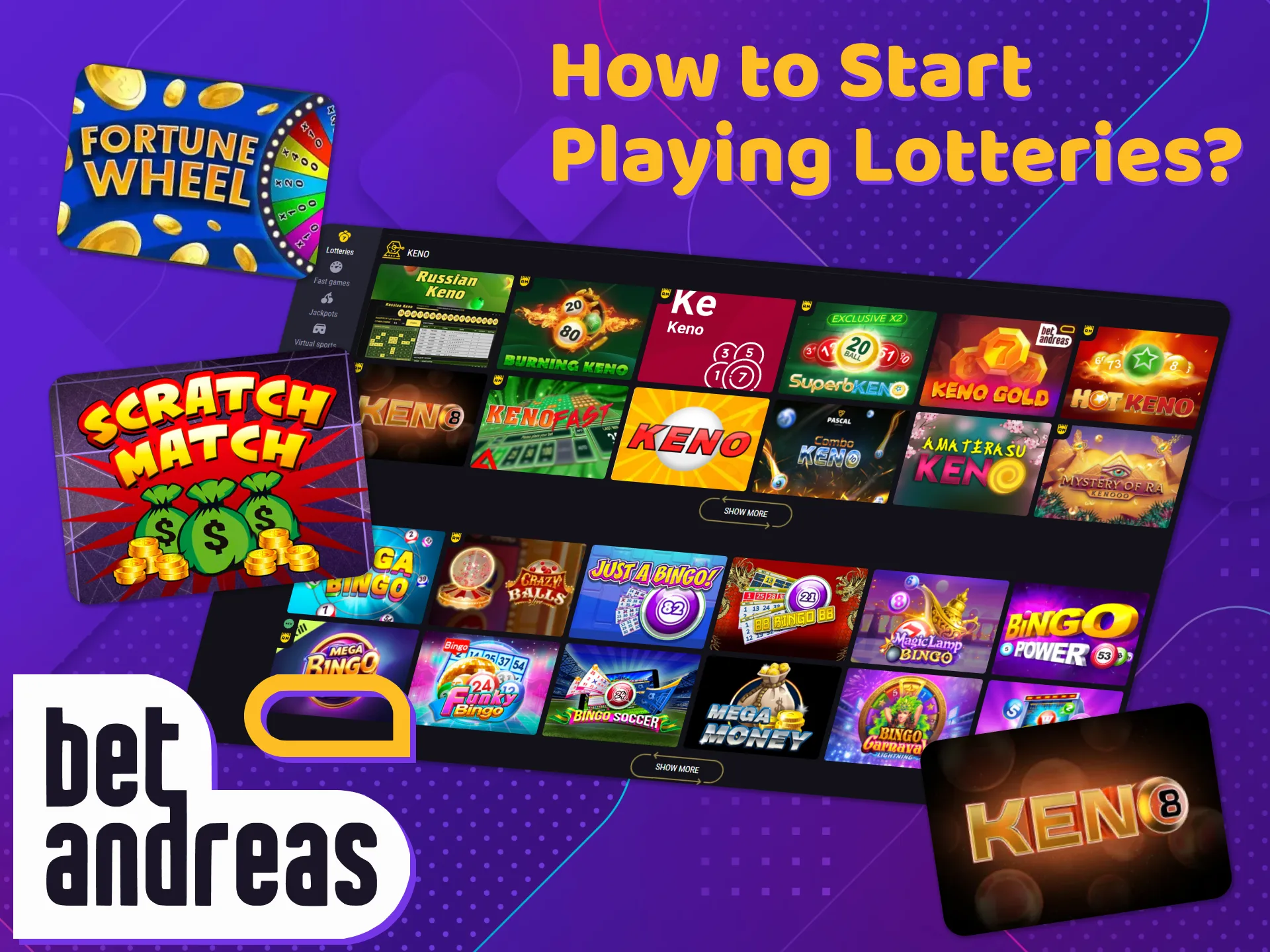 Learn how to play the lotteries at BetAndreas.